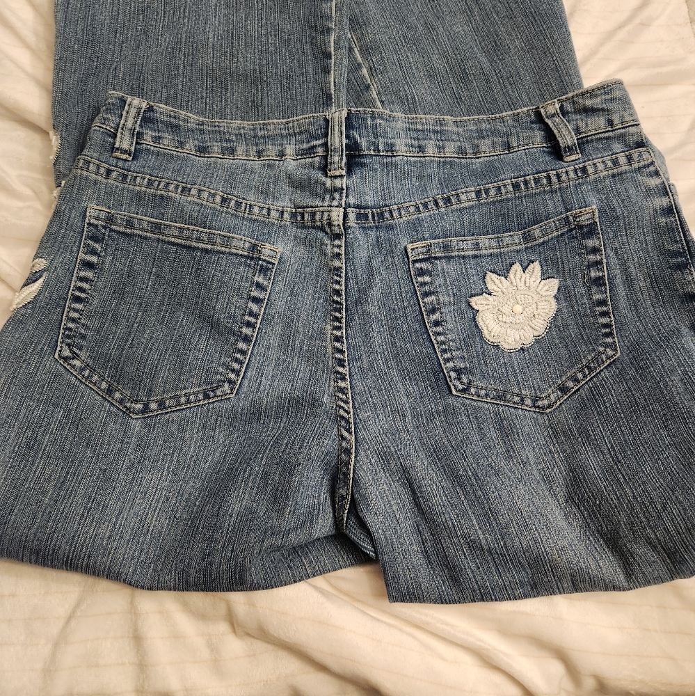 Boston Proper Embroidered Jeans - Picture 4 of 6